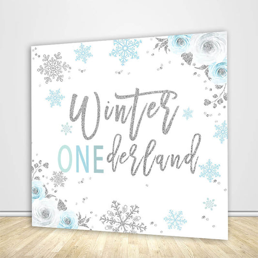 Winter Onederland 1st Birthday Party Backdrop Decoration-ubackdrop