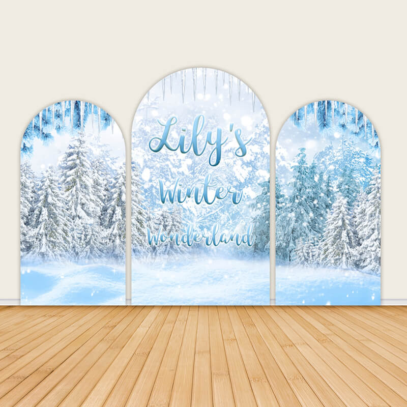 Winter Wonderland Baby Shower Arch Backdrop-ubackdrop