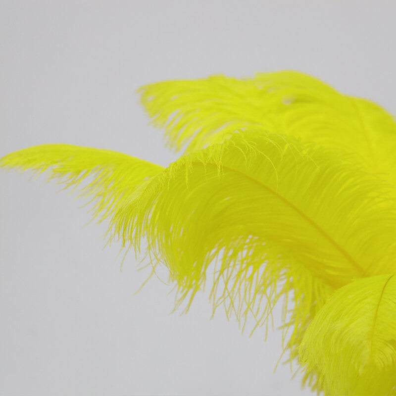 24"-26" Yellow Natural Ostrich Feathers Centerpiece Filler