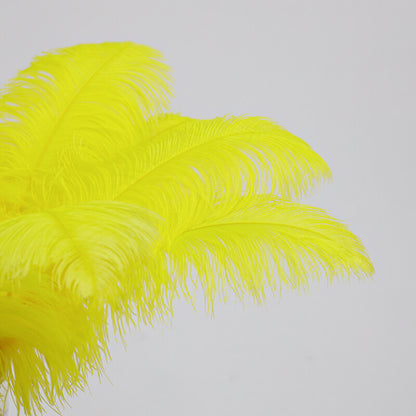 24"-26" Yellow Natural Ostrich Feathers Centerpiece Filler