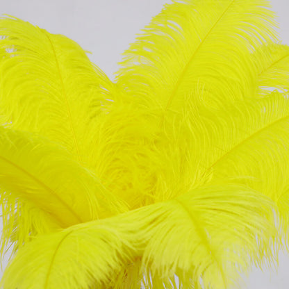 24"-26" Yellow Natural Ostrich Feathers Centerpiece Filler