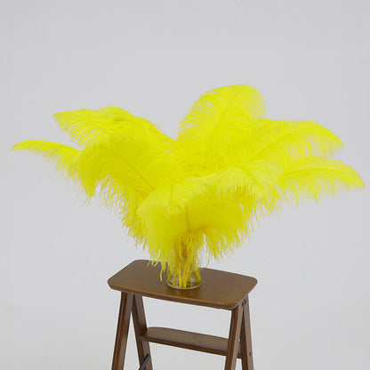 24"-26" Yellow Natural Ostrich Feathers Centerpiece Filler