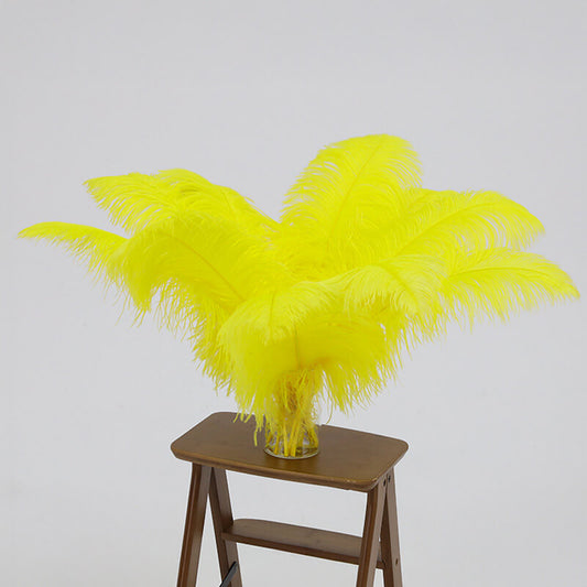 24"-26" Yellow Natural Ostrich Feathers Centerpiece Filler