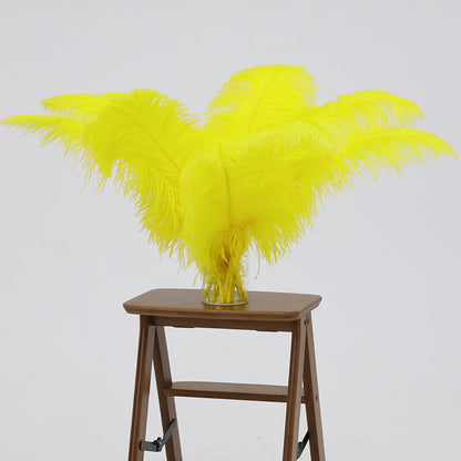 24"-26" Yellow Natural Ostrich Feathers Centerpiece Filler