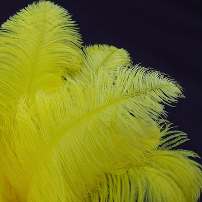 24"-26" Yellow Natural Ostrich Feathers Centerpiece Filler