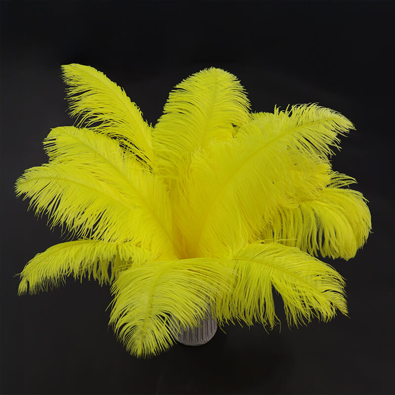 24"-26" Yellow Natural Ostrich Feathers Centerpiece Filler