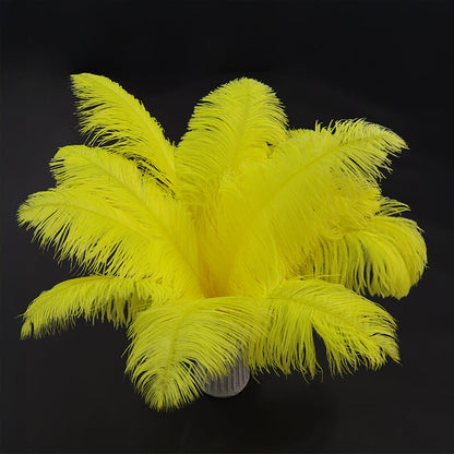 24"-26" Yellow Natural Ostrich Feathers Centerpiece Filler