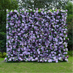 5D Purple Rose Flower Backdrop Rolling Up Curtain for Wedding Event Party Decor