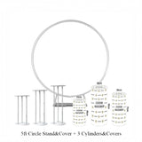 5ft Circle Stand + Circle Cover + 3 Cylinders + 3 Cylinders Covers