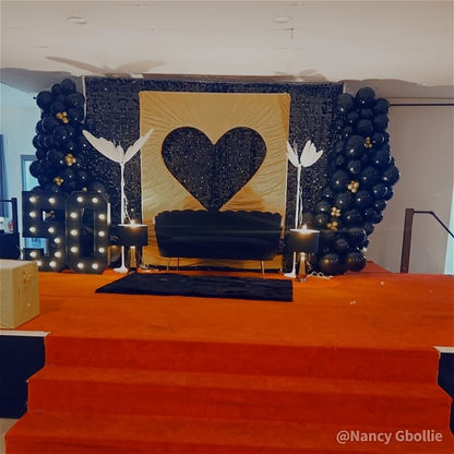 6x6.8ft Cutout Heart Frame for Wedding Party Decor Backdrop Stand-ubackdrop