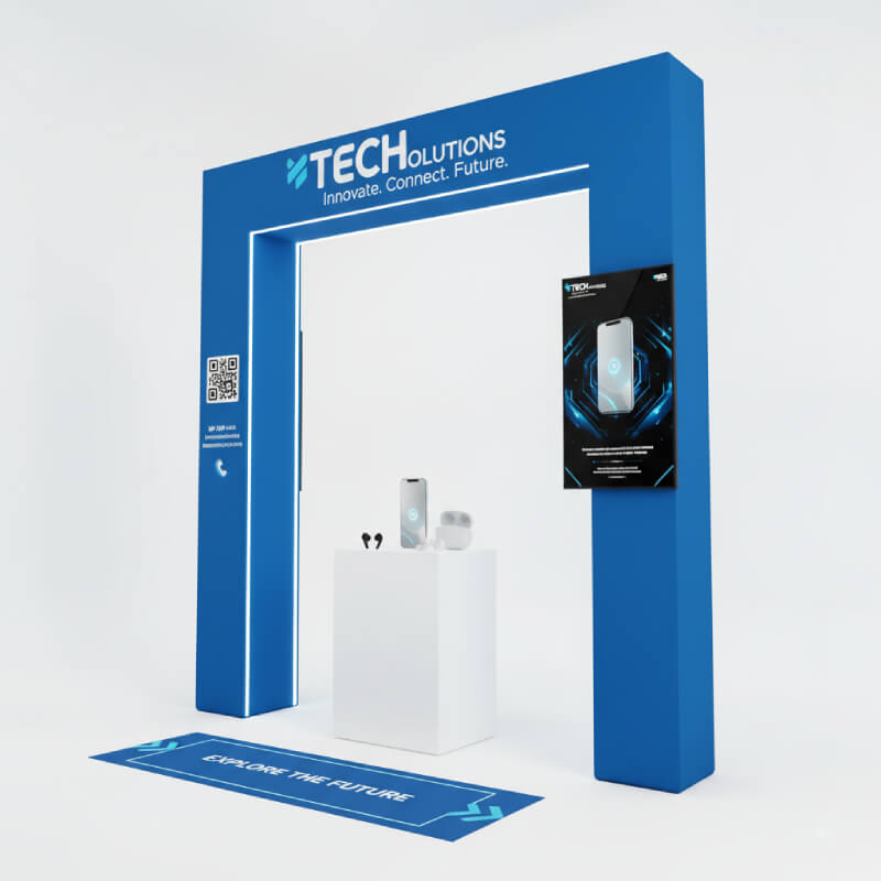 3D Double-Tube Rectangular Arch Backdrop Stand for Party & Event Decoration