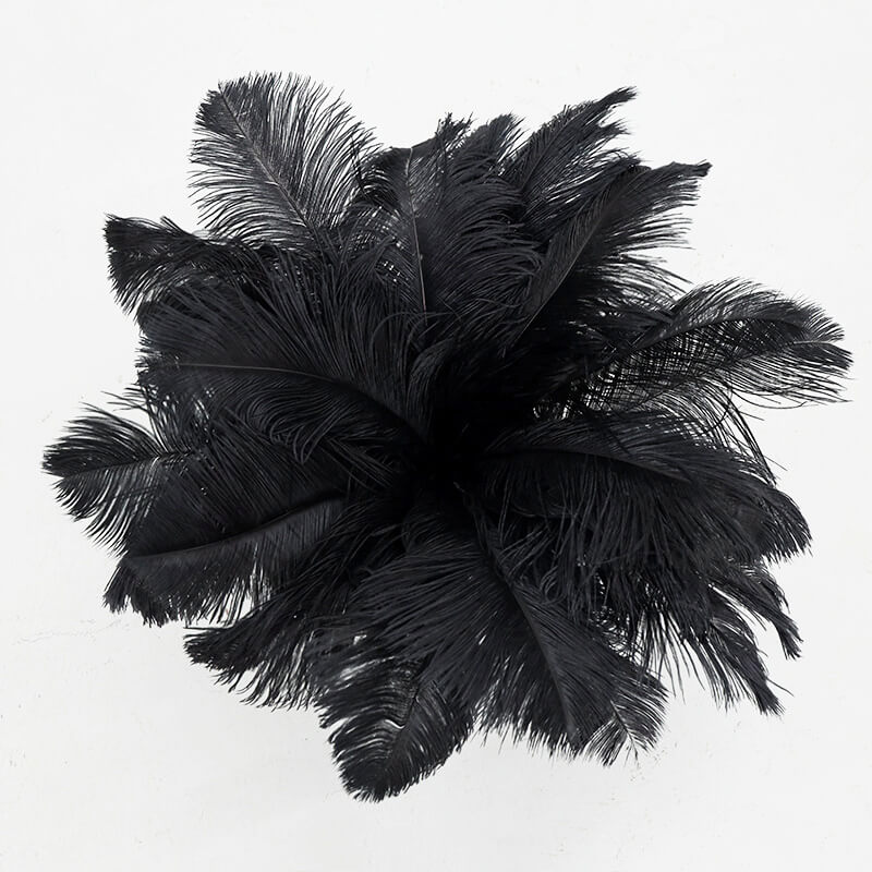 24"-26" Length Black Natural Ostrich Feathers Centerpiece Filler-ubackdrop
