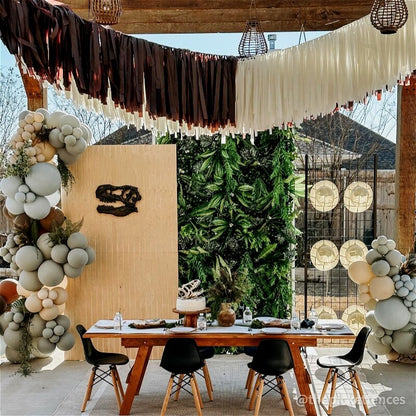 5D Green Jungle Fabric Artificial Flower Wall Party Decor Outdoor-ubackdrop