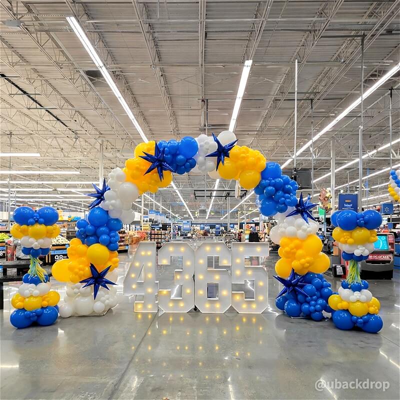 10x8 Ft Aluminum Balloon Arch Frame Wedding Arch Stand-ubackdrop