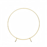 6.5ft Round Gold Aluminum Balloon Arch Stand for Event Decor