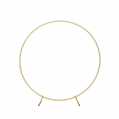 6.5 Ft Round Aluminum Wedding Arch Photo Booth Backdrop Stand-ubackdrop