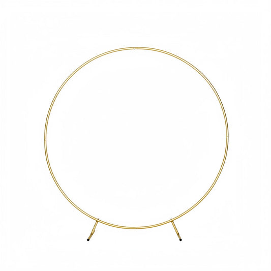 6.5 Ft Round Aluminum Wedding Arch Photo Booth Backdrop Stand-ubackdrop