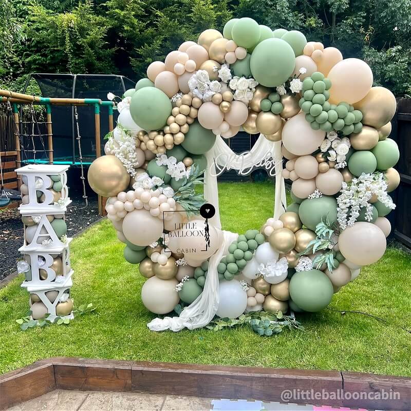 6.5 Ft Round Aluminum Wedding Arch Photo Booth Backdrop Stand-ubackdrop