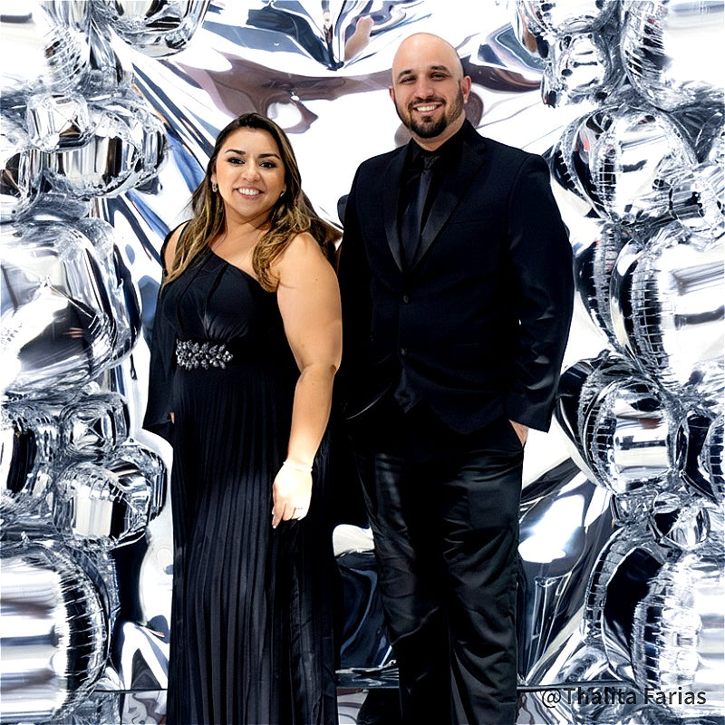 8x7.2ft Silver Reflection Photo Booth for Party & Events Photobox-ubackdrop