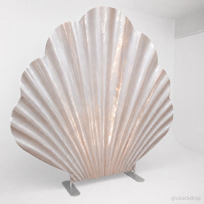 9.7x9ft Seashell-Shaped Metal Backdrop Stand for Mermaid & Under the Sea Party Decor