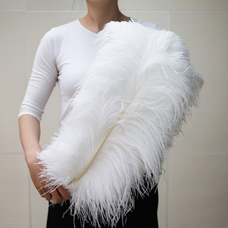 24"-26" Length White Natural Ostrich Feathers Centerpiece Filler-ubackdrop
