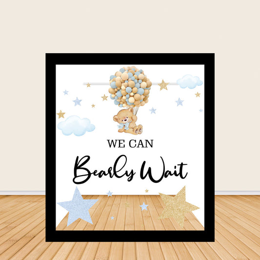 6.5x7.5ft Bearly Wait Baby Shower Photo Booth Party Photo Box-ubackdrop