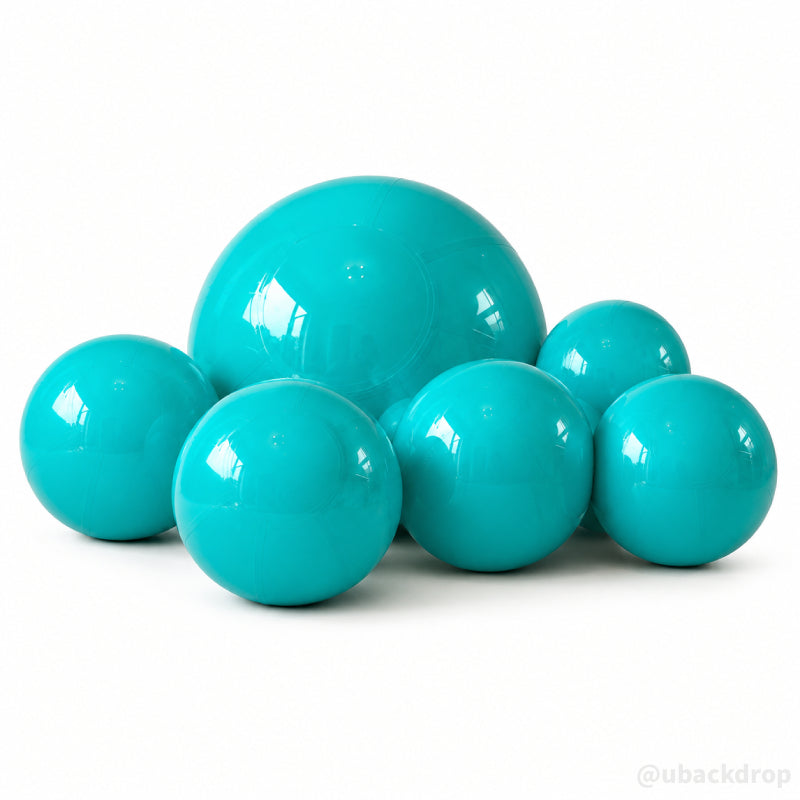 Cyan Big Matte Inflatable Balls ¨C Reusable Party & Event Decor-ubackdrop