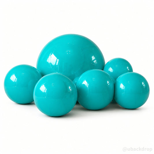 Cyan Big Matte Inflatable Balls – Reusable Party & Event Decor-ubackdrop