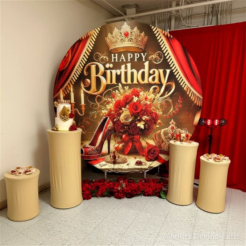 Party & Hoop Balloon Circle Loop Flower Arch Photo Booth Backdrop Stand-ubackdrop