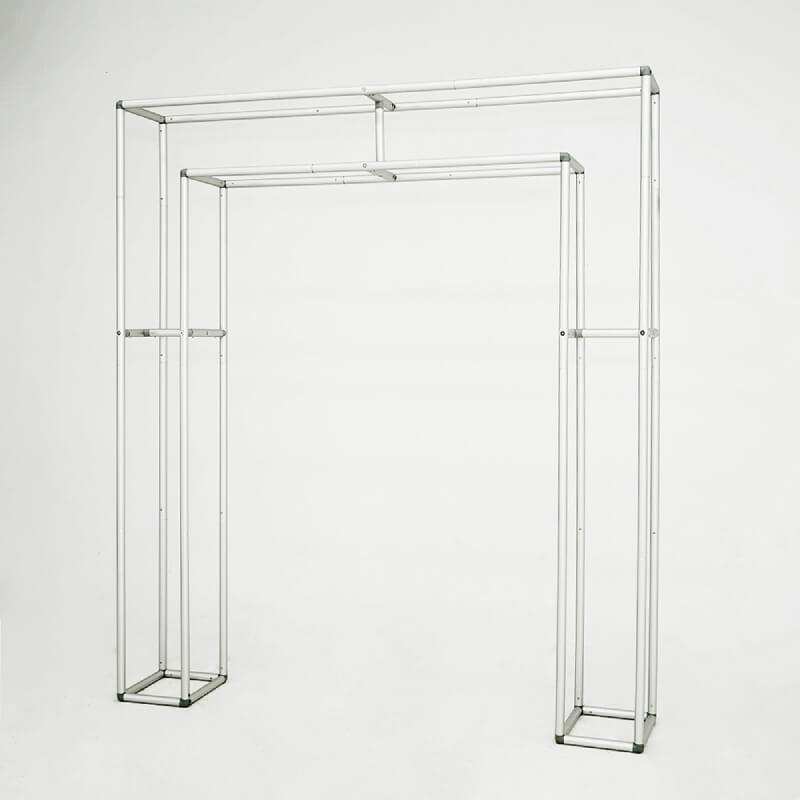 3D Double-Tube Rectangular Arch Backdrop Stand for Party & Event Decoration-ubackdrop