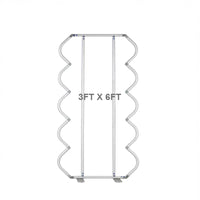 3x6ft Corrugated Spring Stand Party Backdrop Decor