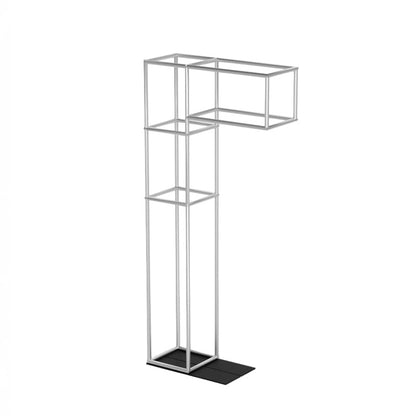 3.7x8.2ft Inverted L-Shaped Stand with Heavy-Duty Base Plate for Event Decorations-ubackdrop