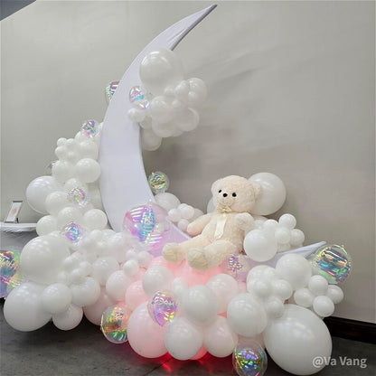 6.5ft Portable Crescent Moon Shape Stand for Baby Showers & Birthday & Wedding Events