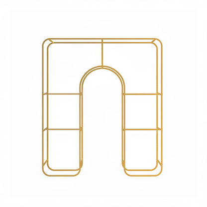 Curved Wedding Arch Double Layer Party Decoration Flower Arch-ubackdrop