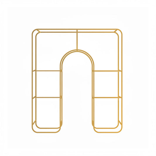 Curved Wedding Arch Double Layer Party Decoration Flower Arch-ubackdrop