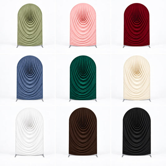 Custom Cowl Draped Chiara Arch Backdrop Cover for Party Events