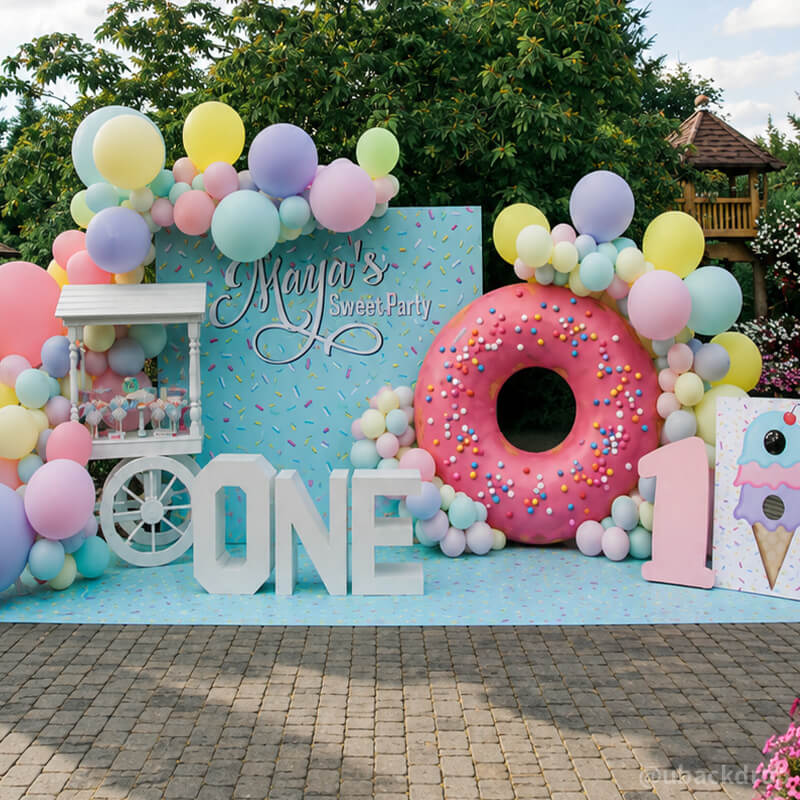 6.5ft Luxury Double Round Concentric Circle Backdrop Stand for Events-ubackdrop