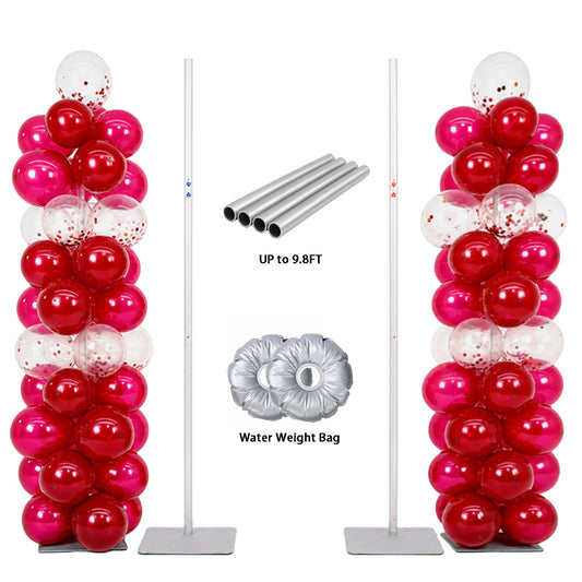 9.8Ft Vertical Removable Balloon Column Stands Pair Party Decoration Frame-ubackdrop