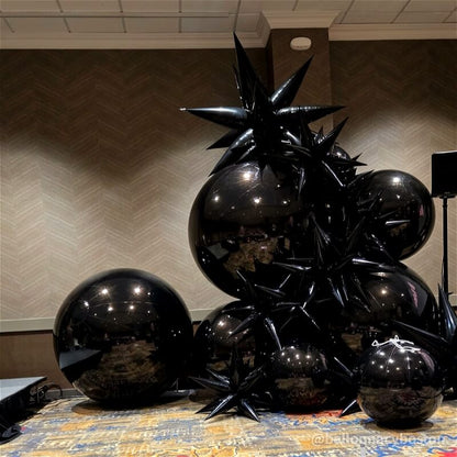 Black Inflatable Mirror Ball Reusable Big Bubble Balloon-ubackdrop