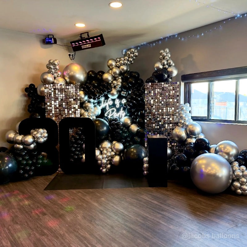 Silver Shimmer Wall Panels – Easy Setup Wedding/Event/Theme Party Decorations-ubackdrop