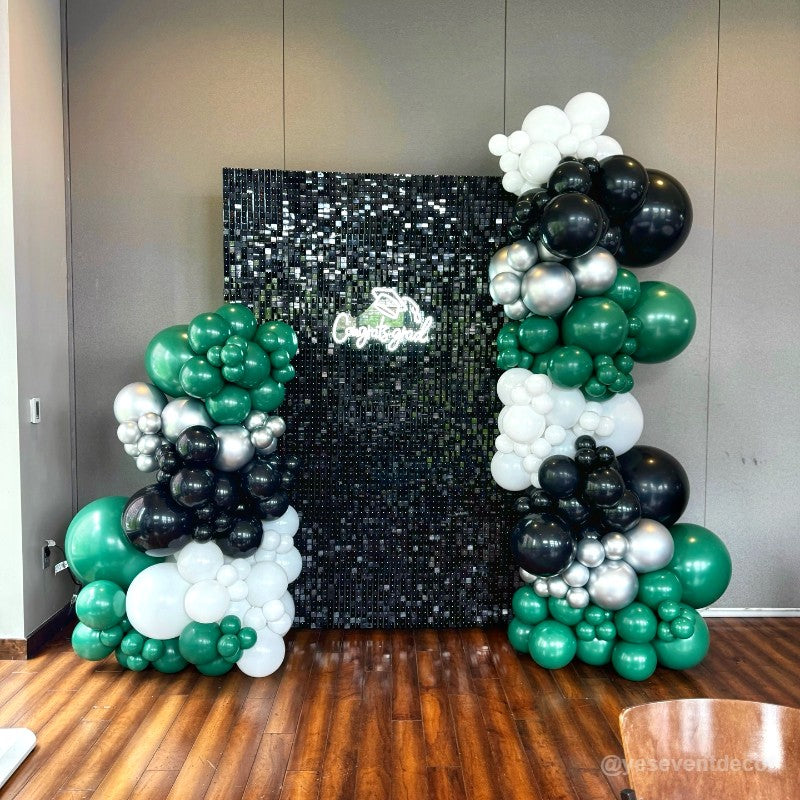 Black Shimmer Wall Panels – Easy Setup Wedding/Event/Theme Party Decorations-ubackdrop