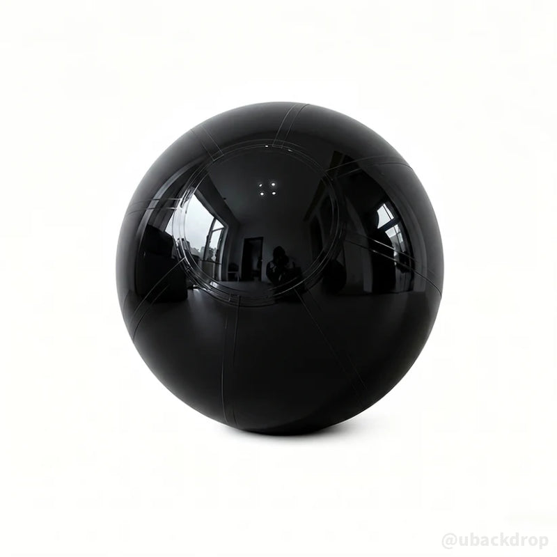 Black Big Matte Inflatable Balls – Reusable Party & Event Decor-ubackdrop