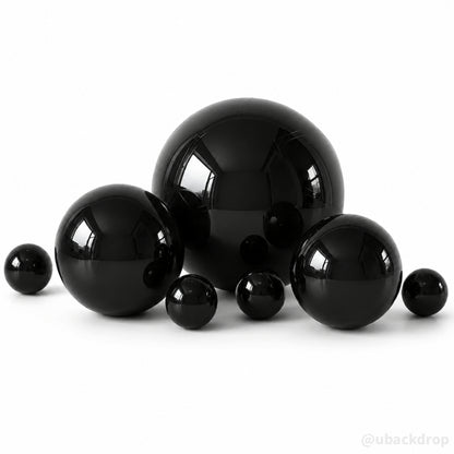 Black Big Matte Inflatable Balls – Reusable Party & Event Decor-ubackdrop