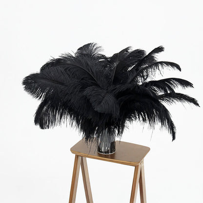 24"-26" Length Black Natural Ostrich Feathers Centerpiece Filler-ubackdrop