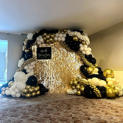 Gold Shimmer Wall Panels – Easy Setup Wedding/Event/Theme Party Decorations