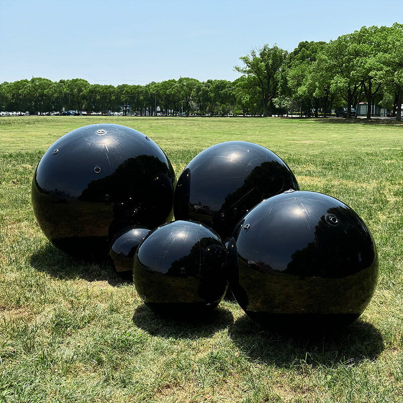 Black Inflatable Mirror Ball Reusable Big Bubble Balloon-ubackdrop