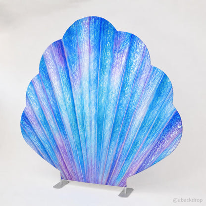 9.7x9ft Seashell-Shaped Metal Backdrop Stand for Mermaid & Under the Sea Party Decor