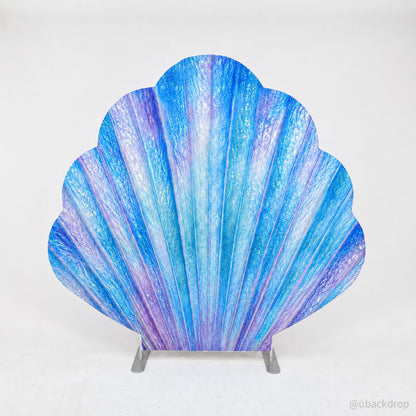 9.7x9ft Seashell-Shaped Metal Backdrop Stand for Mermaid & Under the Sea Party Decor