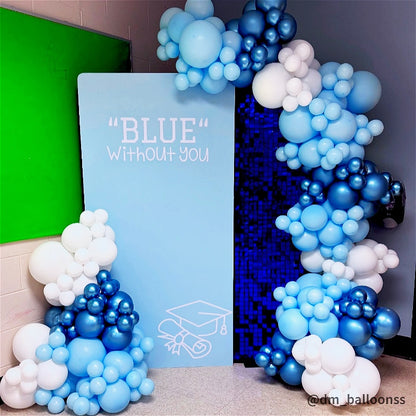 Royal Blue Shimmer Wall Panels – Easy Setup Birthday/Event/Theme Party Decorations-ubackdrop