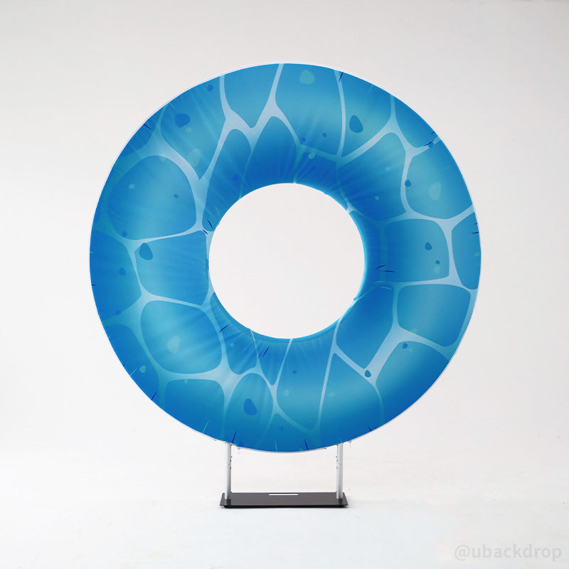 6.5ft Luxury Double Round Concentric Circle Backdrop Stand for Events-ubackdrop